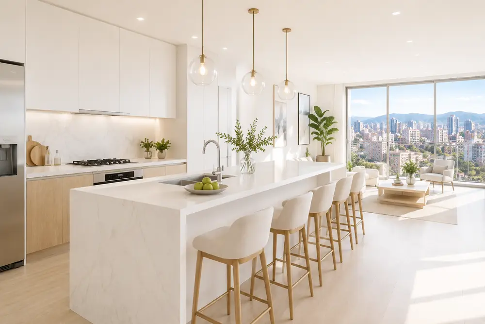Interior elegante de un inmueble premium en Bogotá